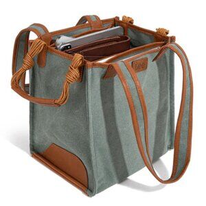 LEE Canvas Top Knot Handle Tote Bag/Shoulder Bag